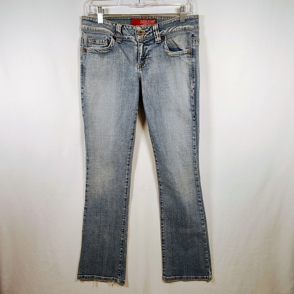 Guess Jeans Women's 30 Vintage Light Wash Low Rise Bootcut Stretch Denim NWOT